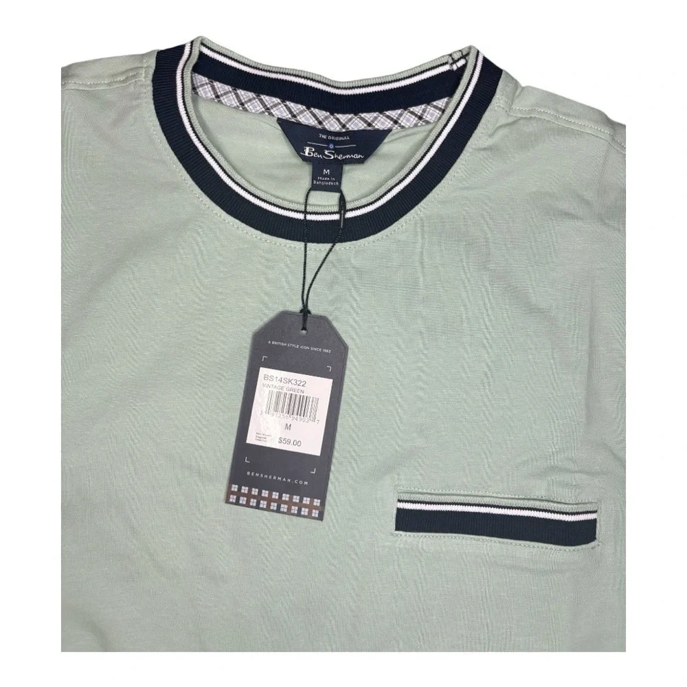 Ben Sherman Short-Sleeve Welt Pocket Ringer Tee size Medium